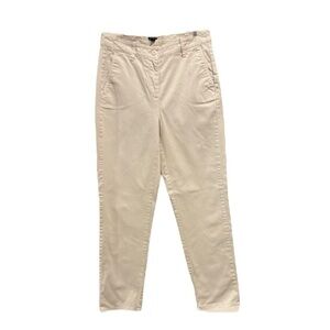 J.CREW WOMENS CREAM CHINOS STRAIGHT LEG IN‎ SIZE 6-TALL